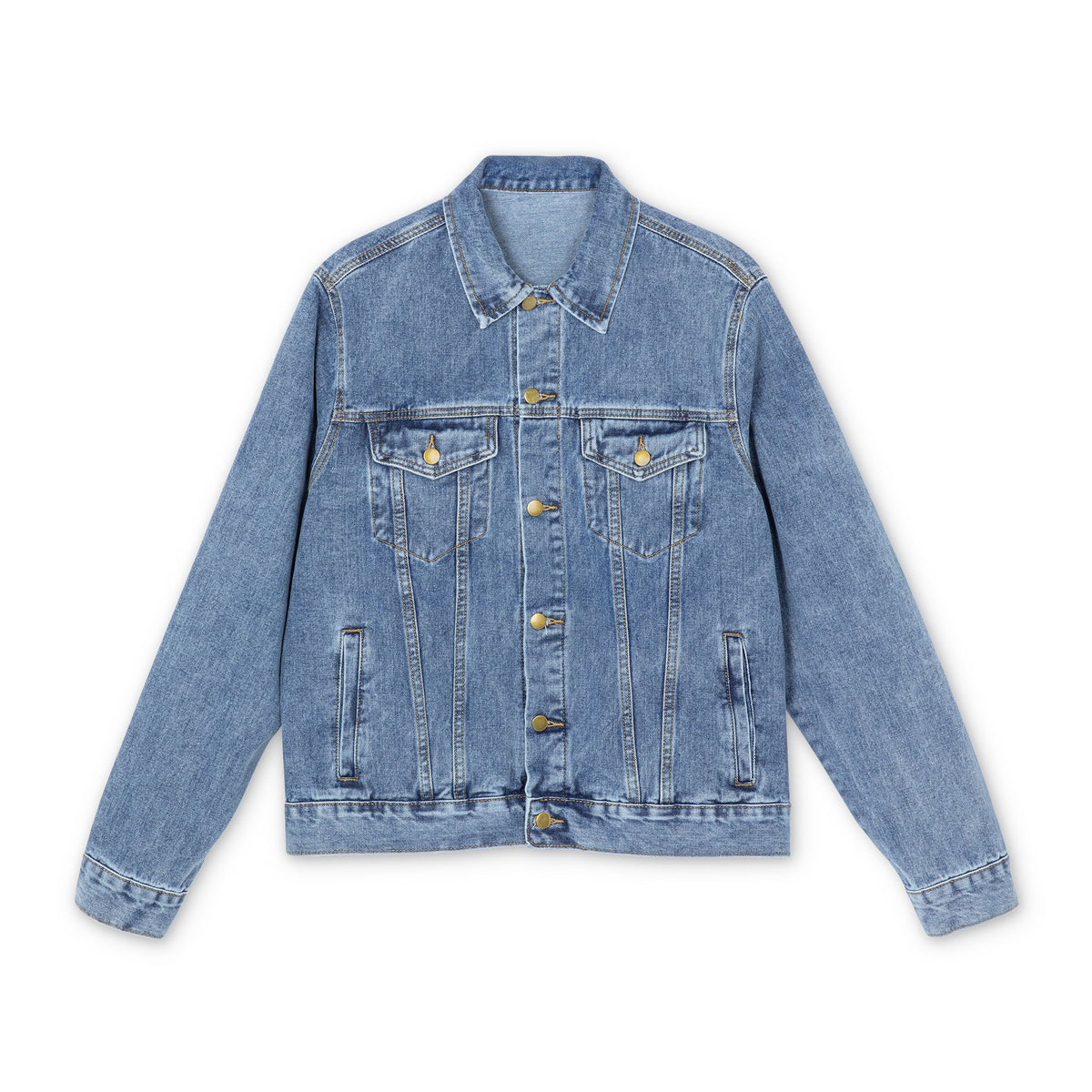 Philippians 3:20 Heaven Top of My Bucket List Men's Denim Jacket